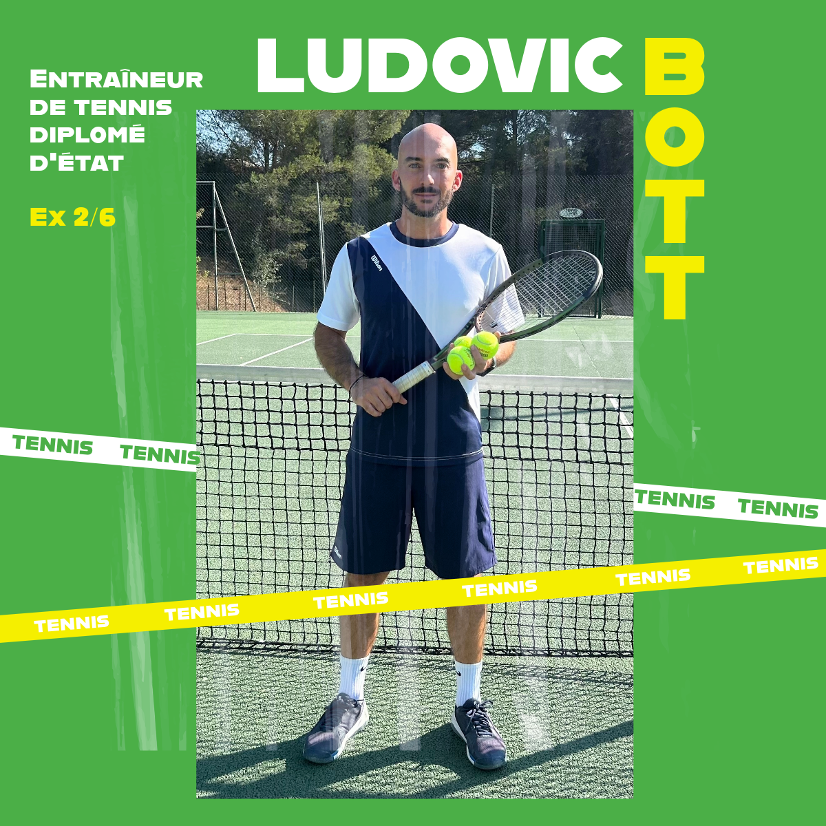 Ludovic Bott - coach et joueur de tennisl à Allauch - LB13